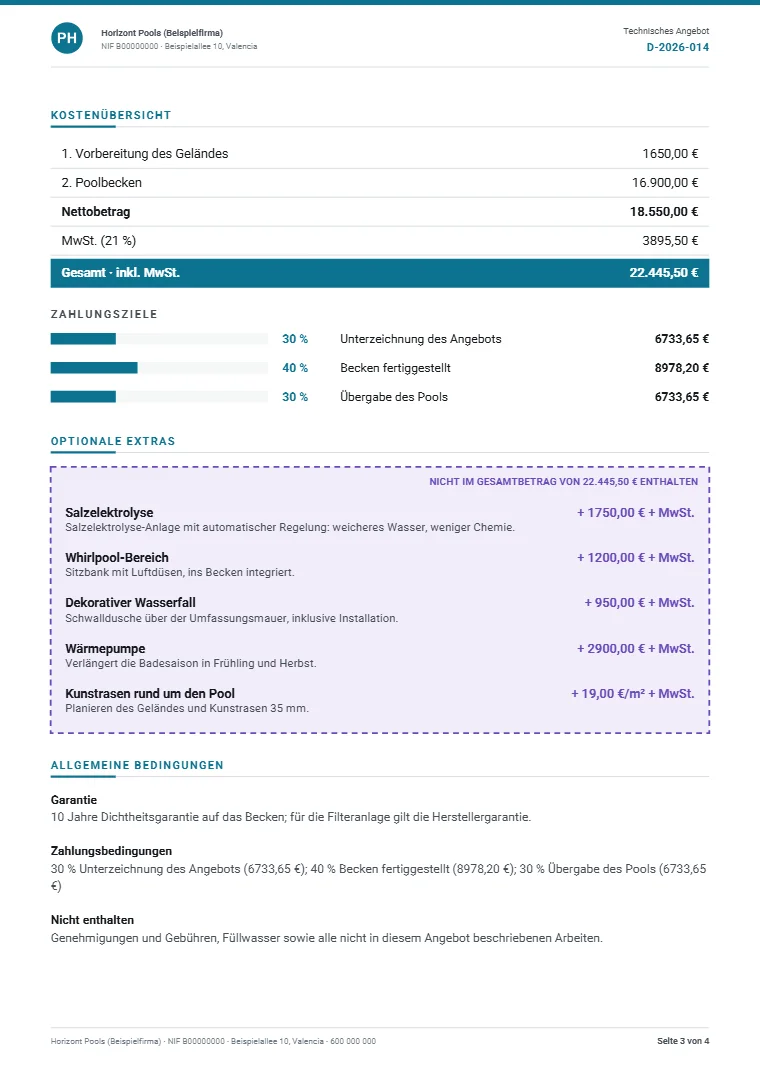 Seite 3 des technischen Beispiel-Dossiers als PDF