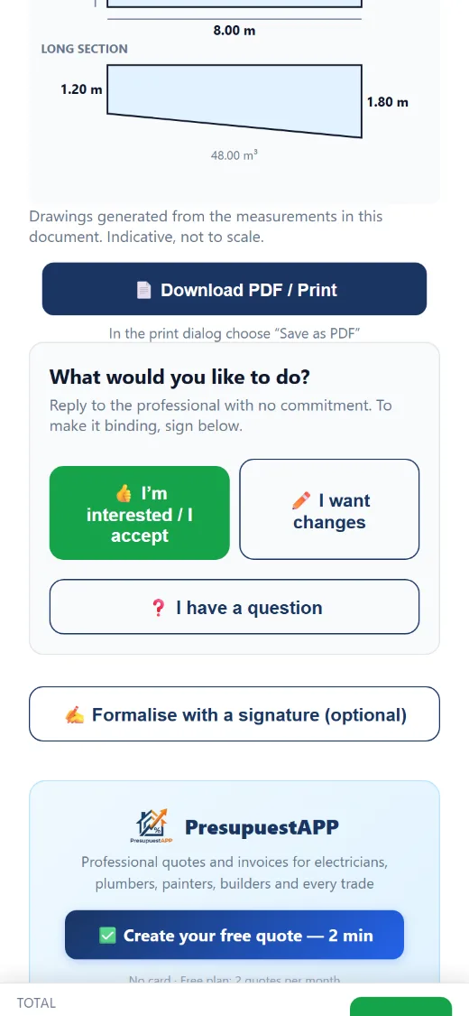 Accept, request changes, ask or sign from their phone.