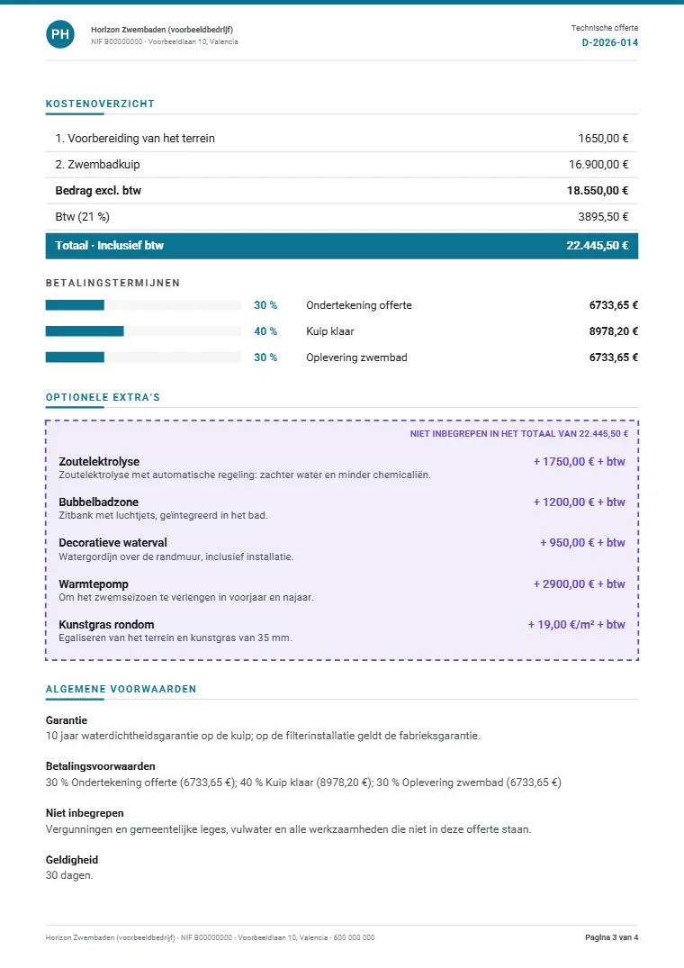 Pagina 3 van het technische voorbeelddossier als PDF