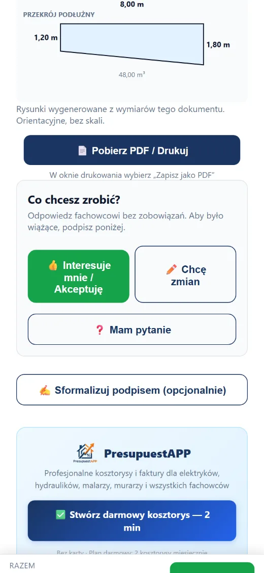 Akceptuje, prosi o zmiany, pyta albo podpisuje w telefonie.