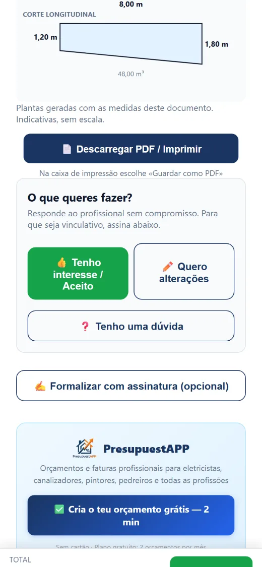 Aceita, pede alterações, pergunta ou assina no telemóvel.